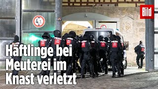 Gefängnismeuterei Polizei stürmt Knast in Thüringen  JVA Untermaßfeld [upl. by Sukin]