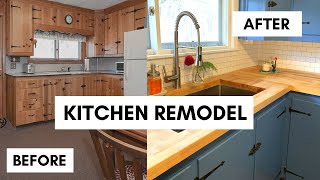 Farmhouse Kitchen Remodel Timelapse  1950s Original Kitchen Before and After [upl. by Areyk]