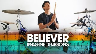 BELIEVER  Imagine Dragons  Alejandro Drum Cover Batería [upl. by Ahsekal912]