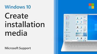 How to Create Installation Media for Windows 10  Microsoft [upl. by Colfin110]