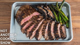 how to MARINATE and GRILL the PERFECT FLANK STEAK [upl. by Hayouqes]