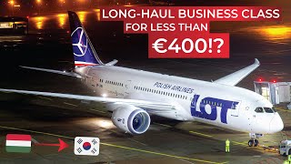 BRUTALLY HONEST  Hungary to South Korea in Business Class aboard LOT Polish Airlines Boeing 7878 [upl. by Ailegnave]