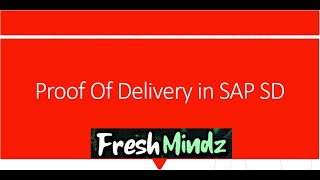 SAP SD  Proof Of Delivery POD process and configuration steps [upl. by Audris549]