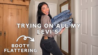 LEVIS JEANS TRY ON  REVIEW 501 Original  Skinny vs Wedgie Fit [upl. by Petit]