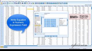 BMI Calculation By SPSS [upl. by Auqinahc735]