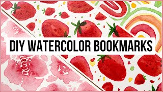 DIY Watercolor Bookmarks amp Painting Ideas [upl. by Lemrahs368]